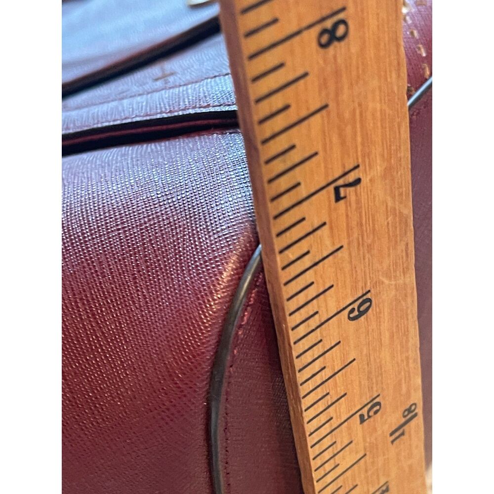 MICHAEL KORS JET SET Travel LARGE SHOULDER TOTE BAG Merlot Burgundy GOLD - Picture 14 of 15